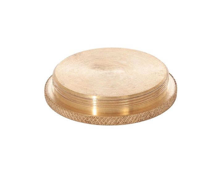 Turned Brass Cap, No Hole, 2 Inch Dia.