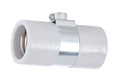 Twin Medium Base, Glazed Porcelain Socket With Single 1/8 IP Bushing Strap