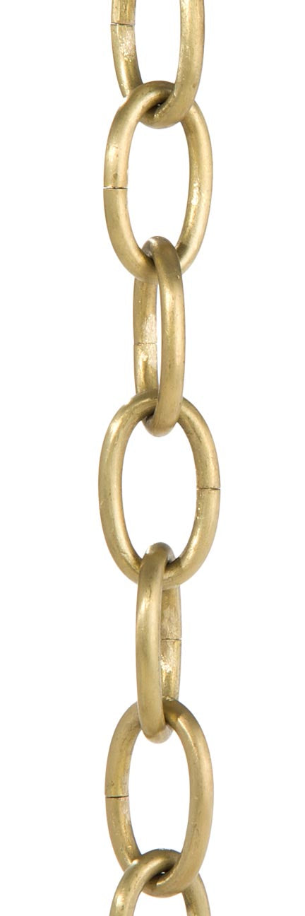 Unfinished Brass Oval Chain, Heavy 4 Gauge Links (13016)