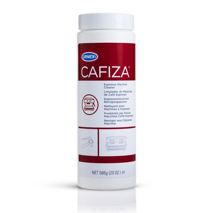 Urnex Cleaning Supplies Urnex Cafiza 20 oz Espresso Machine Cleaning Powder plastic container displayed on a white background