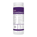 SuperGrindz container with purple label on a white background