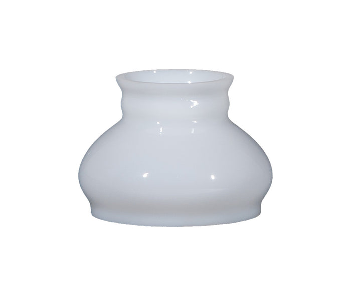 USA-Made Miniature Kerosene Opal Glass Student Shade, 4 inch fitter