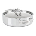 Viking 3-Ply 3.4 Quart Casserole Pan, Mirror with lid displayed on a white background