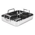 Viking 3-Ply Roasting Pan w/ Non-Stick Rack, Mirror displayed on a white background