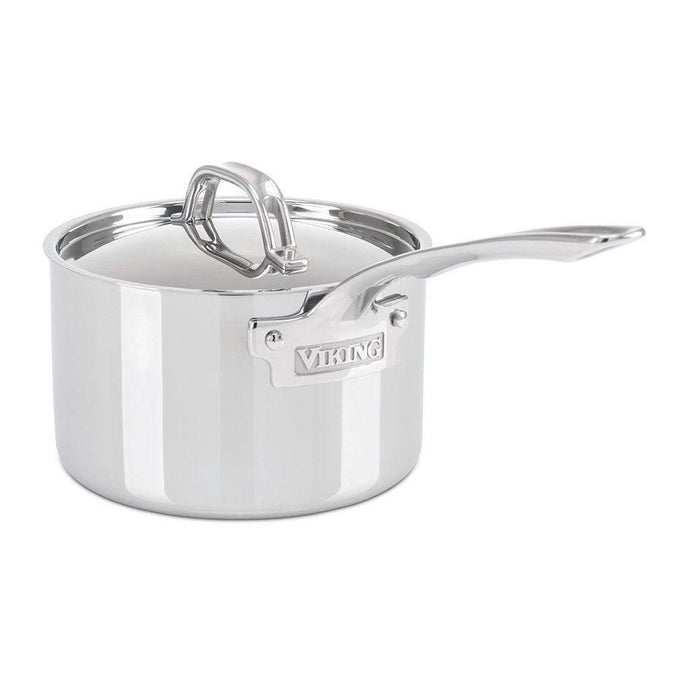 Viking 3-Ply Sauce Pan with lid displayed on a white background