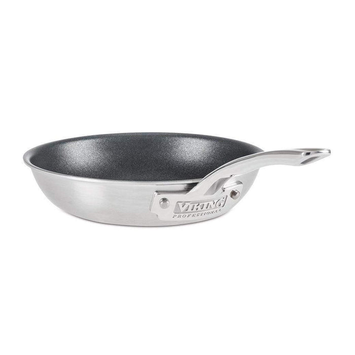 8 inch Viking Professional 5-Ply Nonstick Satin Fry Pan displayed on a white background