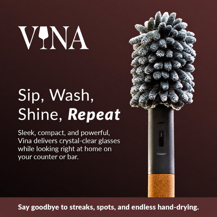 Description of Vina rechargeable wine cleaner and polisher
