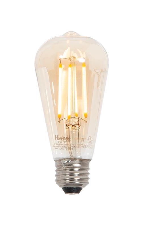 Vintage Style LED Medium 60 Watt Equivalent E-26 Base ST19 Amber Dimmable Light Bulb