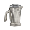 Side view of Vitamix 48 ounce stainless steel container displayed on a white background