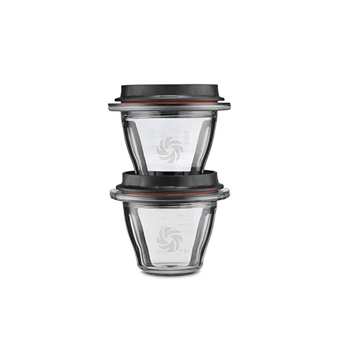 Set of 2 Vitamix Household Blender Blending Bowls displayed on a white background