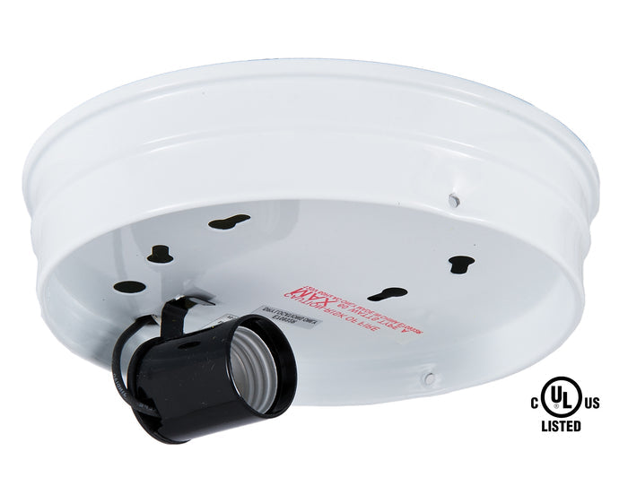 White 6 Inch Fitter Wired Flush Mount Ceiling Fixture