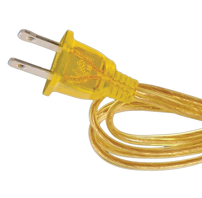 White 8 Ft. Lamp Cord Sets w/Rotary On-Off Switches, Choice of SPT