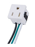 White Convenience Outlet with Ground Wire