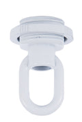 White Die Cast Screw Collar Loop 1/4 F Tap