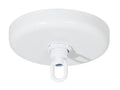 White Finish, Plain Rounded Ceiling Canopy & Canopy Kit