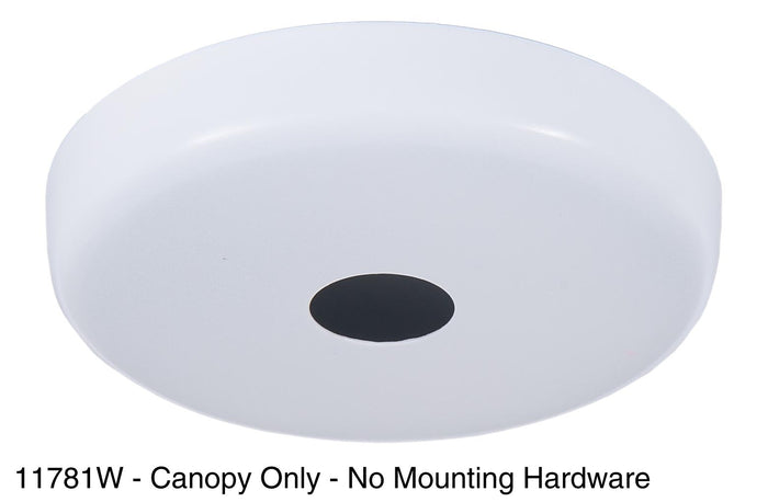 White Finish, Plain Rounded Ceiling Canopy & Canopy Kit