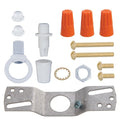 White Finish Steel Ceiling Canopy Hardware Mount Kit