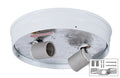 White Flush Mount 8 Inch Wired Shade Holder