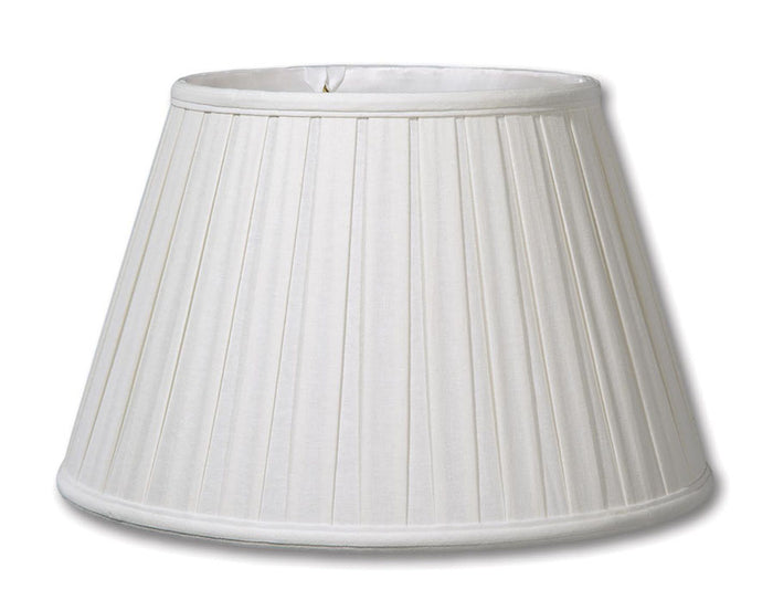 White Ivory Linen Empire Box Pleat Softback Shades