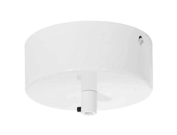 White Pendant Canopy Kit To Mount LED Driver 5" wide by 2" tall