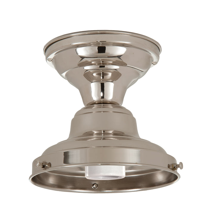 Wired School House Lighting Fixtures, Nickel Plated