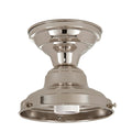 Wired School House Lighting Fixtures, Nickel Plated