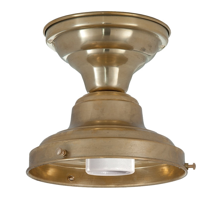 Wired School House Lighting Fixtures, Unfinished Brass