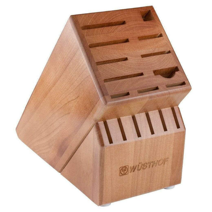Wusthof 17-slot cherry Knife Block displayed on a white background