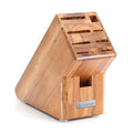 Wusthof 9-slot acacia Knife Block displayed on a white background