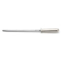 Wusthof Brushed Stainless Honing Steel - 10″ displayed horizontally on a white background