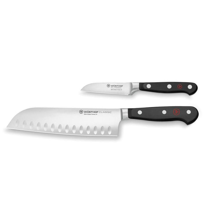 Wusthof Classic 2-piece Asian Cook's Set displayed horizontally on a white background