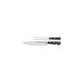 Wusthof Classic 2-piece Hollow Edge Carving Set displayed horizontally on a white background