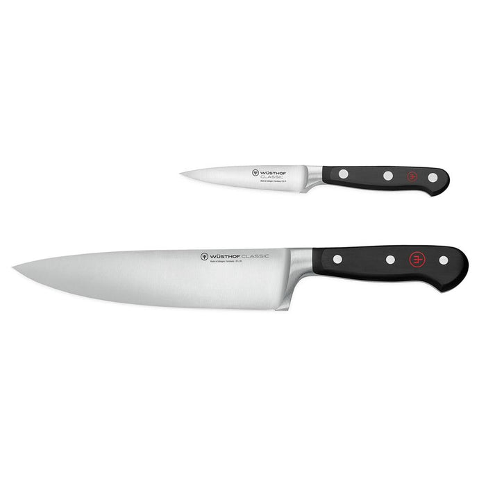 Wusthof Classic 2-piece Knife Starter Set displayed horizontally on a white background