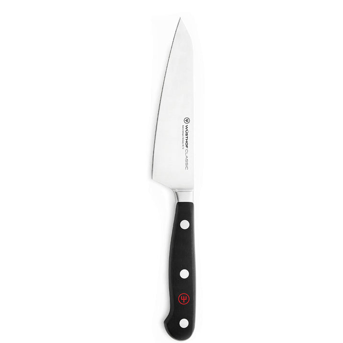4.5 inch Wusthof classic asian utility knife displayed vertically on a white background