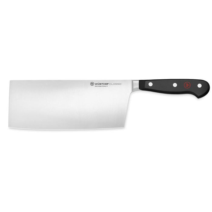 Wusthof Classic Chinese Cleaver - 7″ displayed horizontally on a white background