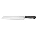 9 inch Wusthof Classic Double Serrated Bread Knife displayed horizontally on a white background