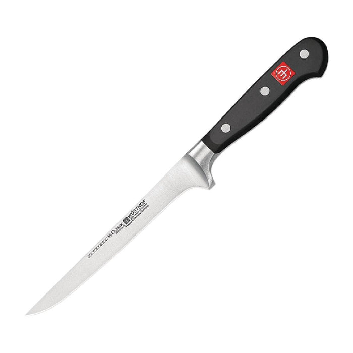 Wusthof classic flexible boning knife on a white background