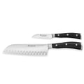 Wusthof Classic Ikon 2-piece Asian Knife Set displayed horizontally on a white background