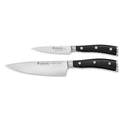 Wusthof Classic Ikon 2-piece Knife Prep Set displayed horizontally on a white background