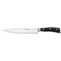 8 inch Wusthof Classic Ikon Carving Knife displayed horizontally on a white background
