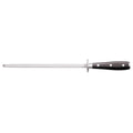 Wusthof Classic Ikon Double Bolster Honing Steel - 10″ displayed horizontally on a white background