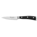 3.5 inch Wusthof classic ikon paring knife displayed horizontally on a white background