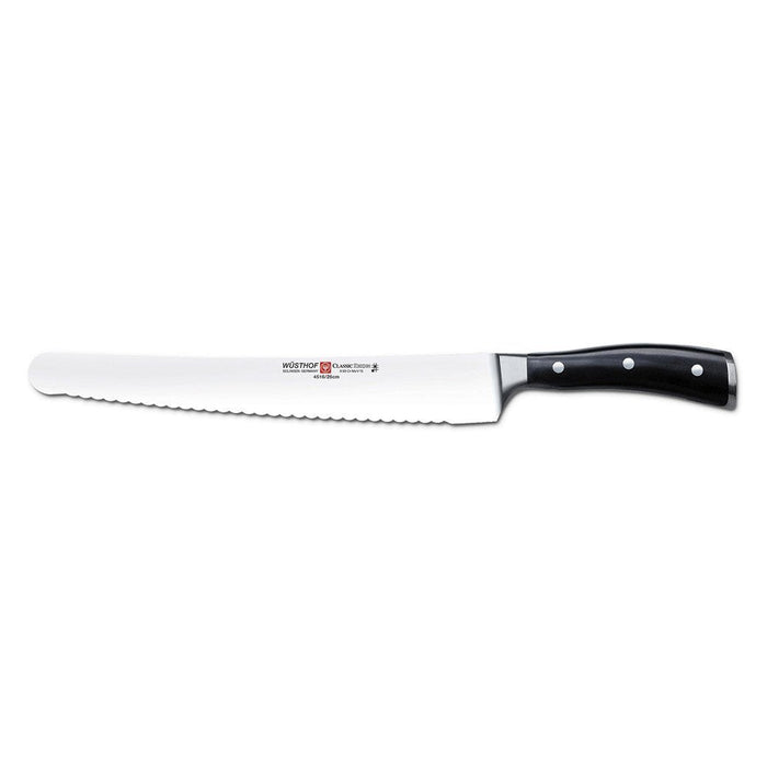 Wusthof Carving & Slicing Knives Wusthof Classic Ikon Super Slicer - 10" displayed horizontally on a white background