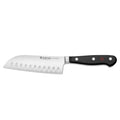 5 inch Wusthof classic santoku knife displayed on a white background
