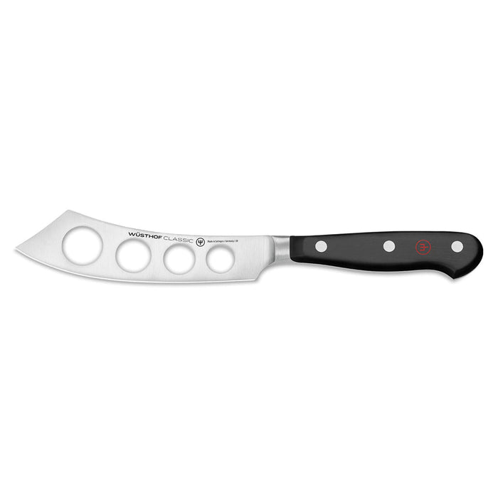 A Wusthof Classic 5-inch Soft Cheese Knife with a stainless steel blade and black handle.