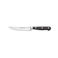 A Wusthof Classic 4.5 inch steak knife with a black synthetic handle and a stainless steel blade.