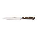 Utility knife with wooden handle on a white background