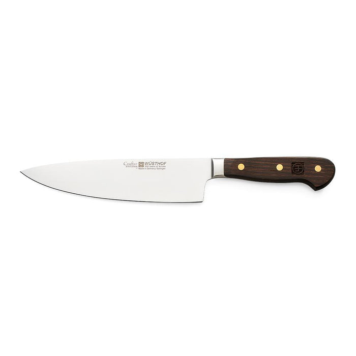 8 inch Wusthof crafter cook knife displayed on a white background