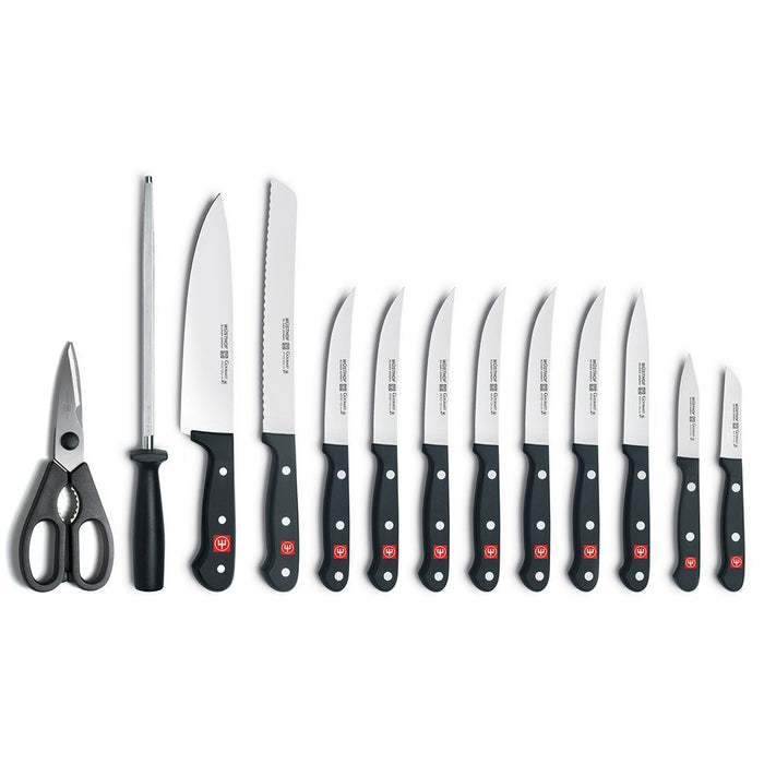 Wusthof Knife Sets Wusthof Gourmet 14-piece Knife Block Set displayed on a white background