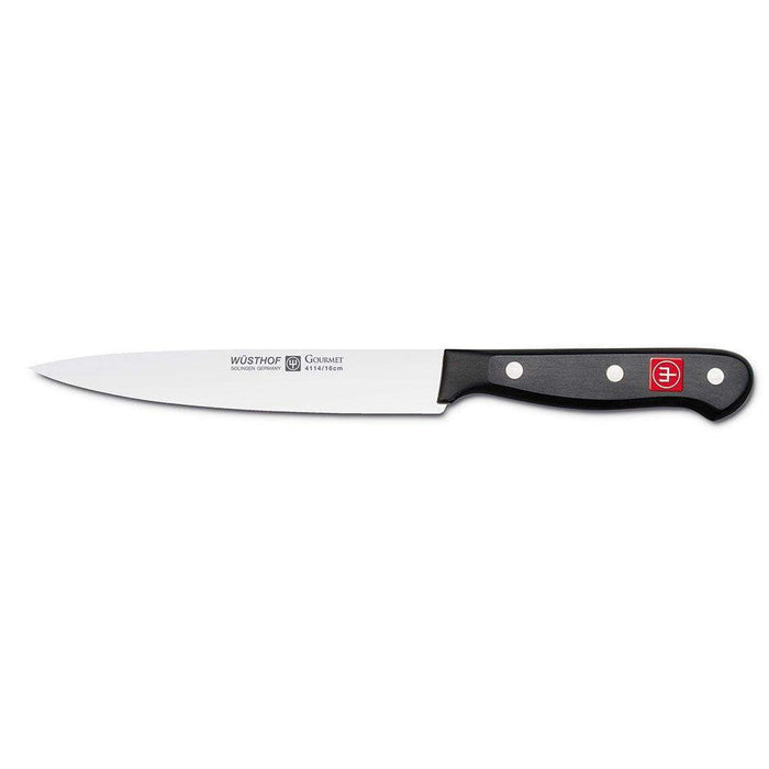 Wusthof Tomato & Utility Knives 6" Wusthof Gourmet Utility Knife displayed on a white background